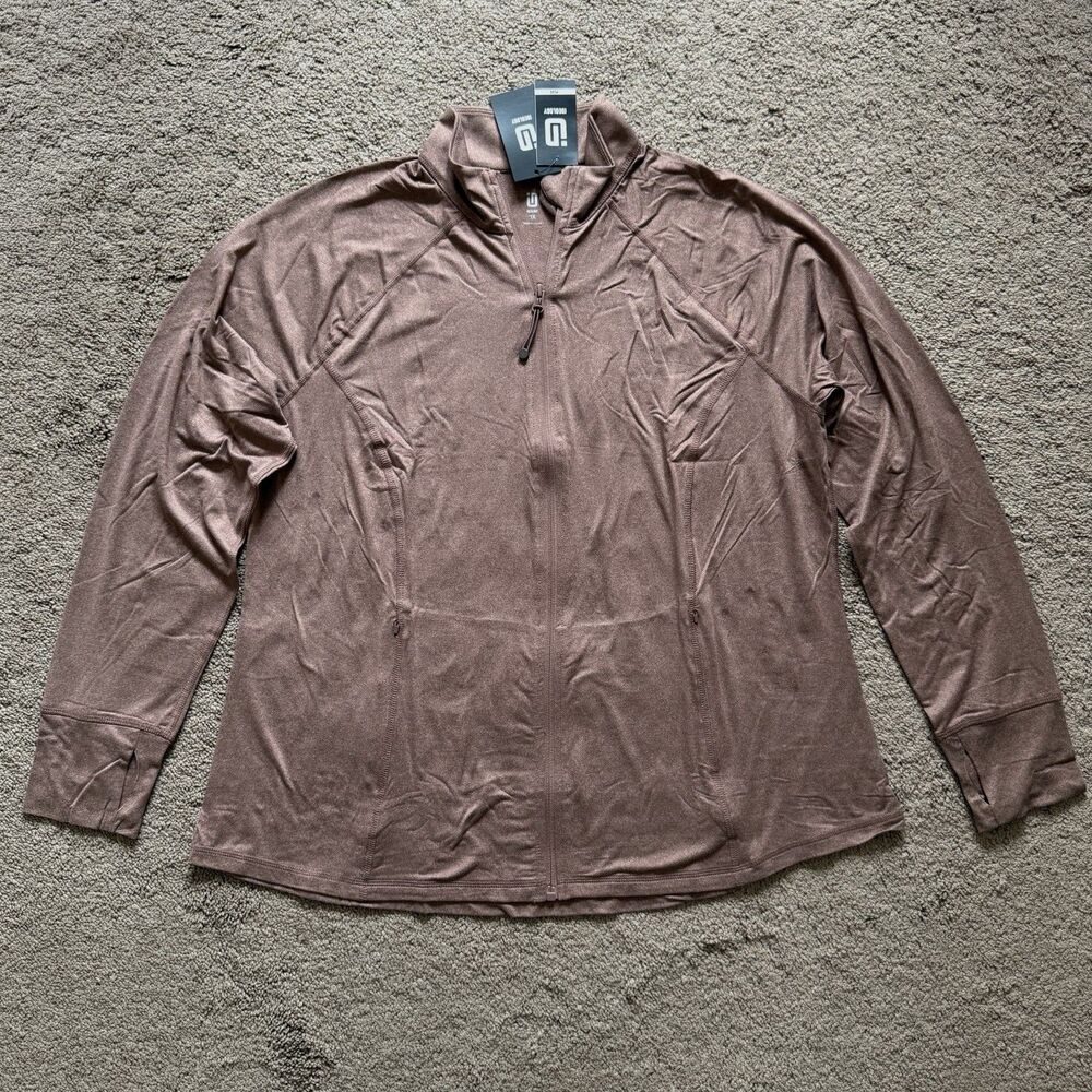 NWT Ideology Women’s Plus Size 1X Zipper Long sleeve Lightweight Shirt Jacket